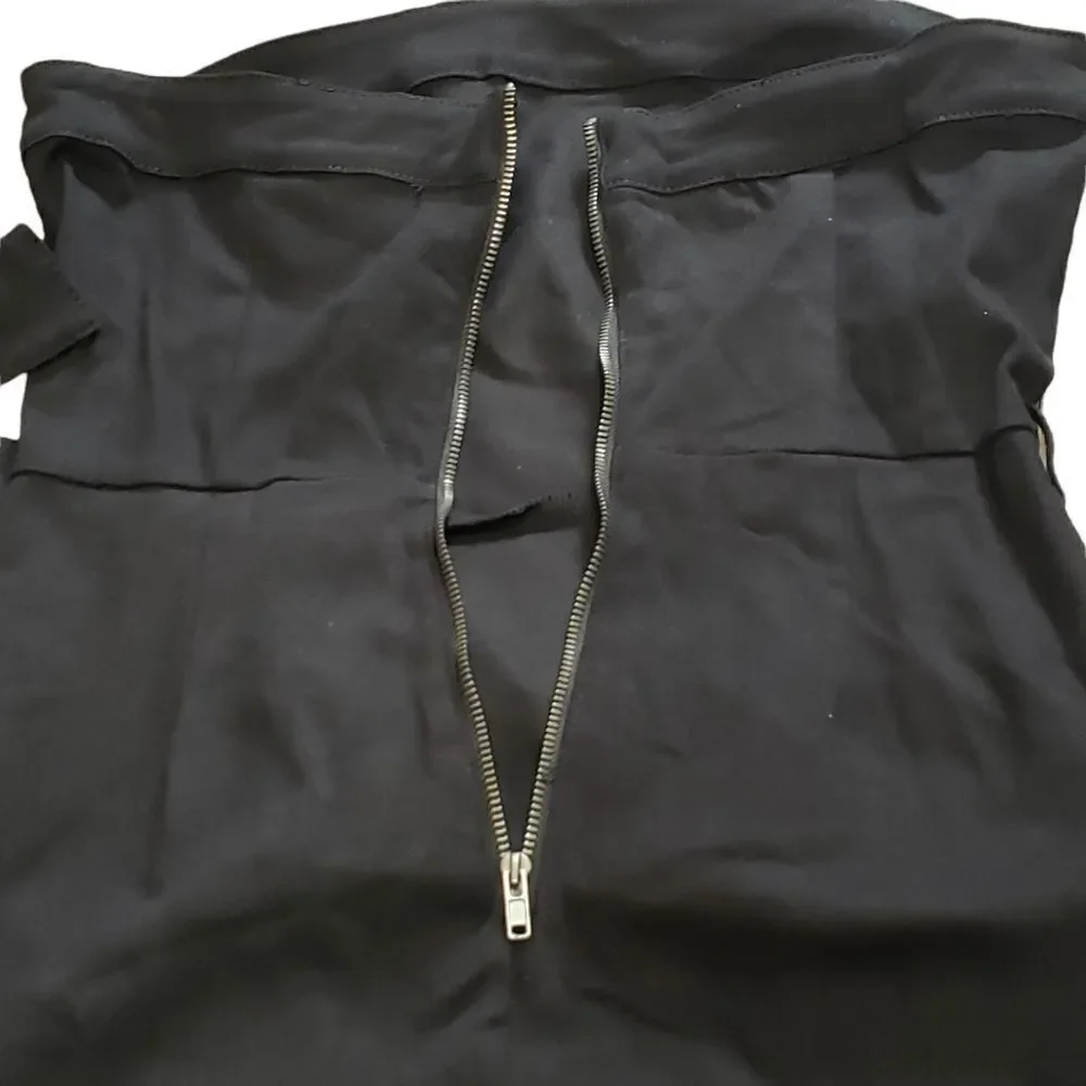 VICI Presentation Cotton Strapless Ruffles Midi Dress MEDIUM - Picture 6 of 16
